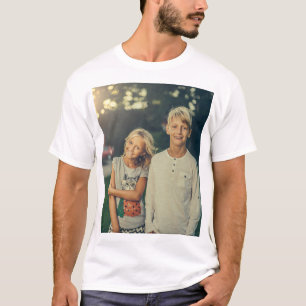 Aangepaste foto en tekst t-shirt