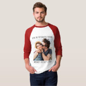 Aangepaste foto en tekst t-shirt (Voorkant volledig)