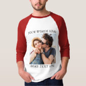 Aangepaste foto en tekst t-shirt (Voorkant)
