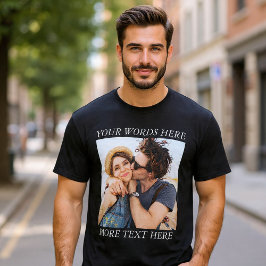 Aangepaste foto en tekst t-shirt
