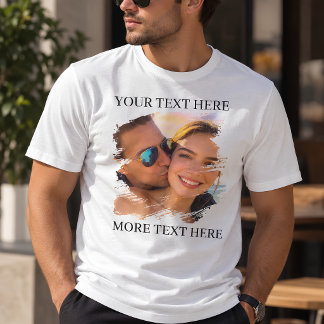Aangepaste foto en tekst  t-shirt