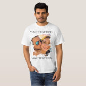 Aangepaste foto en tekst t-shirt (Voorkant volledig)