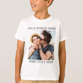 Aangepaste foto en tekst t-shirt (Voorkant)