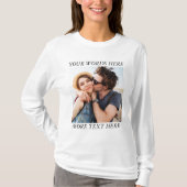 Aangepaste foto en tekst t-shirt (Voorkant)