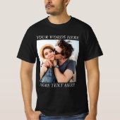 Aangepaste foto en tekst t-shirt (Voorkant)