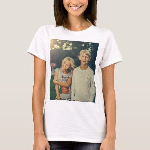 Aangepaste foto en tekst t-shirt