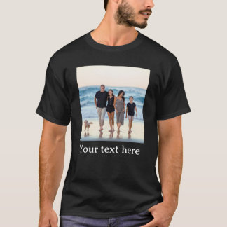 Aangepaste foto en tekst t-shirt