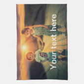 Aangepaste foto en tekst theedoek (Verticaal)