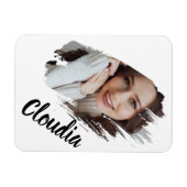 Aangepaste foto en tekst toevoegen magneet (Horizontaal)