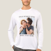 Aangepaste foto en tekst Tri-Blend shirt (Voorkant volledig)