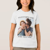 Aangepaste foto en tekst Tri-Blend shirt (Voorkant)