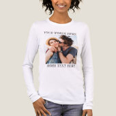 Aangepaste foto en tekst Tri-Blend shirt (Voorkant volledig)