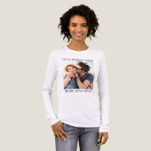 Aangepaste foto en tekst Tri-Blend shirt (Voorkant)