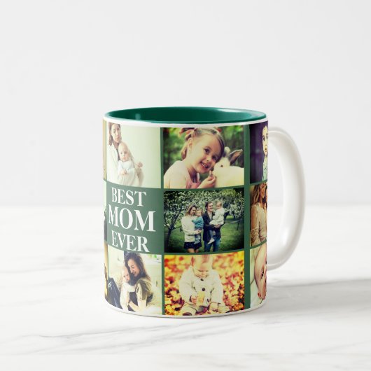 Aangepaste foto en tekst tweekleurige koffiemok (Voorkant rechts)