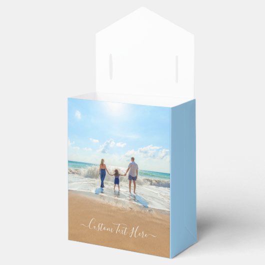 Aangepaste foto en tekst - Uniek uw eigen ontwerp Bedankdoosjes (Geopend)