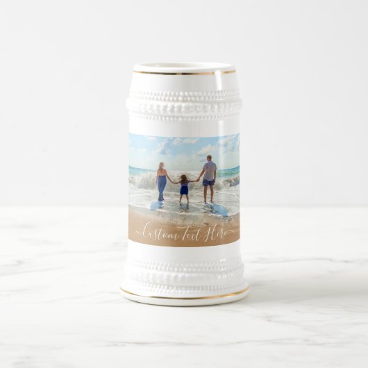 Aangepaste foto en tekst - Uniek uw eigen ontwerp  Bierpul (Center)