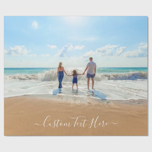 Aangepaste foto en tekst - Uniek uw eigen ontwerp  Cadeaupapier (Vlak)