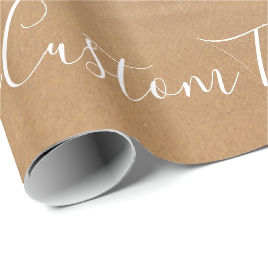 Aangepaste foto en tekst - Uniek uw eigen ontwerp  Cadeaupapier (Rol Hoek)