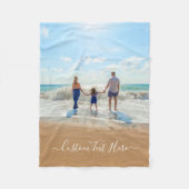 Aangepaste foto en tekst - Uniek uw eigen ontwerp Fleece Deken (Voorkant)