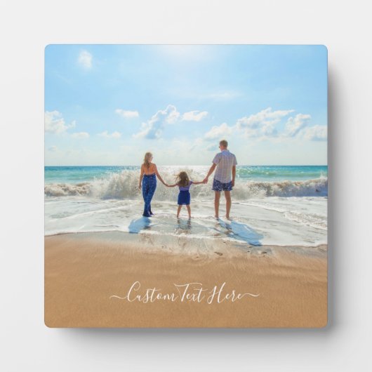 Aangepaste foto en tekst - Uniek uw eigen ontwerp Fotoplaat (Voorkant)