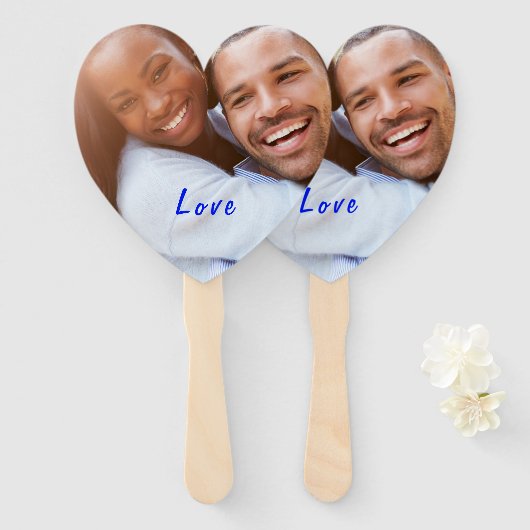 Aangepaste foto en tekst - Uniek uw eigen ontwerp Handwaaier (Voorkant en achterkant)