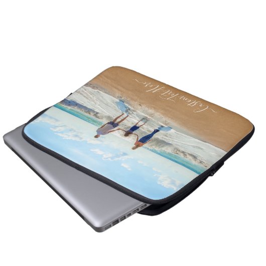 Aangepaste foto en tekst - Uniek uw eigen ontwerp  Laptop Sleeve (Voorkant onderkant)