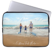Aangepaste foto en tekst - Uniek uw eigen ontwerp  Laptop Sleeve (Voorkant)