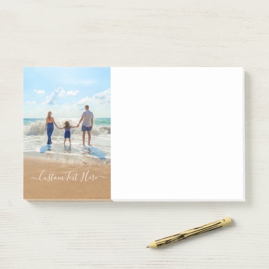 Aangepaste foto en tekst - Uniek uw eigen ontwerp Post-it® Notes (Op bureau)