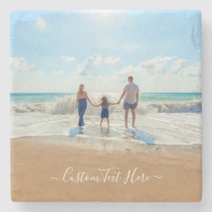 Aangepaste foto en tekst - Uniek uw eigen ontwerp  Stenen Onderzetter