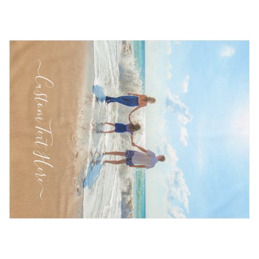 Aangepaste foto en tekst - Uniek uw eigen ontwerp  Tafelkleed (Voorkant (Horizontaal))