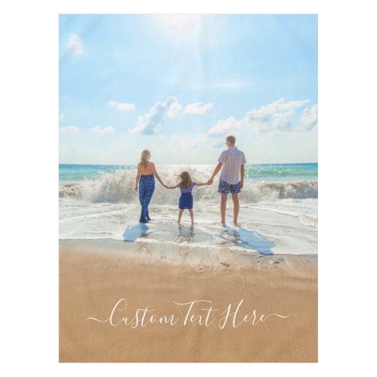 Aangepaste foto en tekst - Uniek uw eigen ontwerp  Tafelkleed (Voorkant)