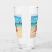 Aangepaste foto en tekst uw eigen design glas (Links)