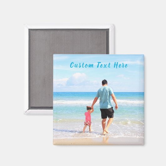 Aangepaste foto en tekst - Uw eigen ontwerp - Best Magneet (Voorkant / Achterkant)