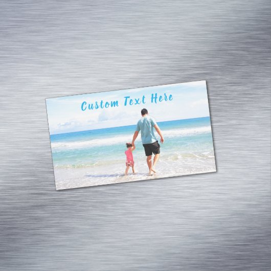 Aangepaste foto en tekst - Uw eigen ontwerp - Best Magnetisch Visitekaartje (Voorbeeld)