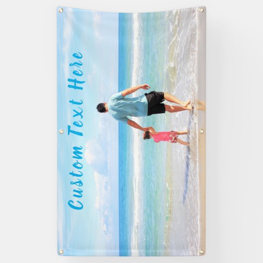 Aangepaste foto en tekst - Uw eigen ontwerp - Best Spandoek (Verticaal)