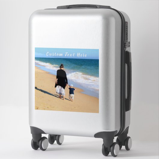 Aangepaste foto en tekst - Uw eigen ontwerp - Best Sticker (Koffer)