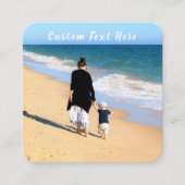 Aangepaste foto en tekst - Uw eigen ontwerp - Best Vierkante Visitekaartje (Voorkant)