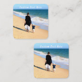 Aangepaste foto en tekst - Uw eigen ontwerp - Best Vierkante Visitekaartje (Voorkant / Achterkant)