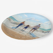 Aangepaste foto en tekst - Uw eigen ontwerp - Fami Papieren Bordje (Gekanteld)