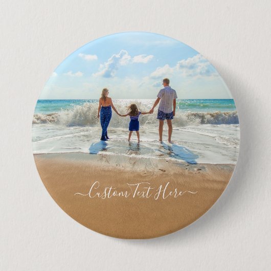 Aangepaste foto en tekst - Uw eigen ontwerp - Fami Ronde Button 7,6 Cm (Voorkant)