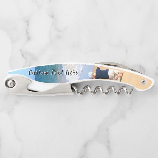 Aangepaste foto en tekst - Uw eigen ontwerp Kurkentrekker (Voorkant)