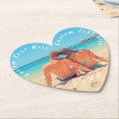 Aangepaste foto en tekst - Uw eigen ontwerp - Lief Kartonnen Onderzetters (Gekanteld)