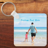 Aangepaste foto en tekst - uw eigen ontwerp - met  sleutelhanger (Voorkant)