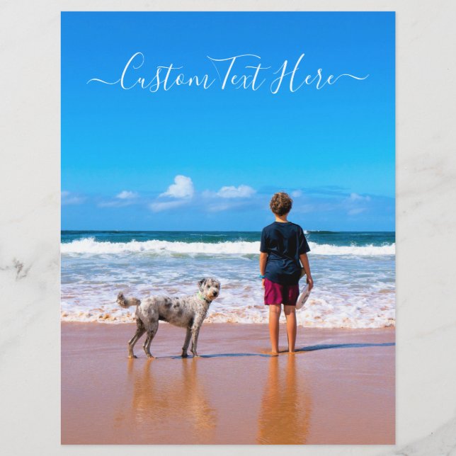 Aangepaste foto en tekst - Uw eigen ontwerp - Mijn Briefhoofd (Achterkant)