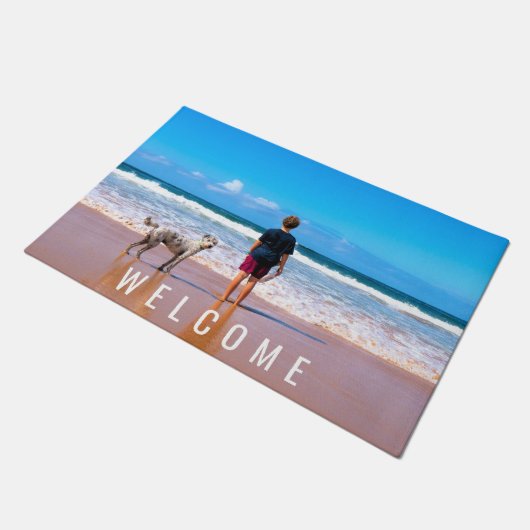 Aangepaste foto en tekst - Uw eigen ontwerp - Mijn Deurmat (Schuin)