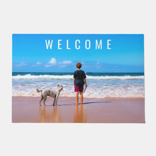 Aangepaste foto en tekst - Uw eigen ontwerp - Mijn Deurmat (Voorkant)