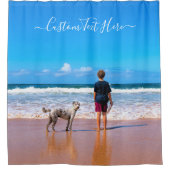 Aangepaste foto en tekst - Uw eigen ontwerp - Mijn Douchegordijn (Voorkant)