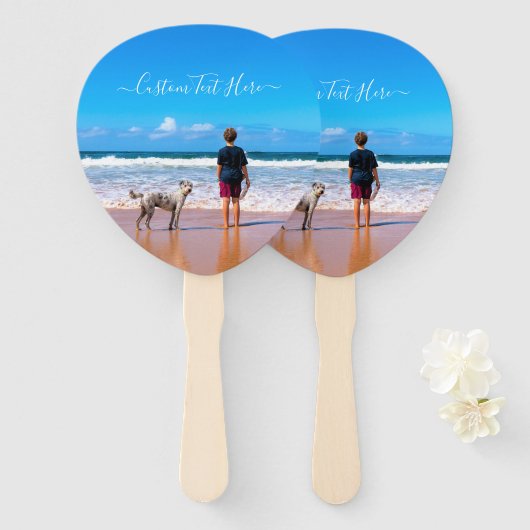 Aangepaste foto en tekst - Uw eigen ontwerp - Mijn Handwaaier (Voorkant en achterkant)