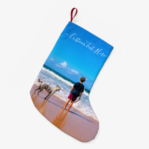Aangepaste foto en tekst - Uw eigen ontwerp - Mijn Kleine Kerstsok