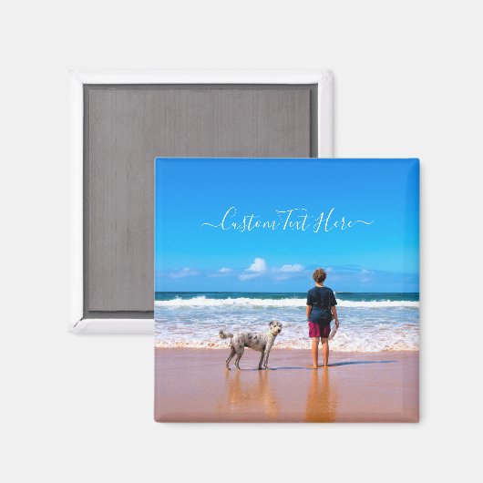 Aangepaste foto en tekst - Uw eigen ontwerp - Mijn Magneet (Voorkant / Achterkant)